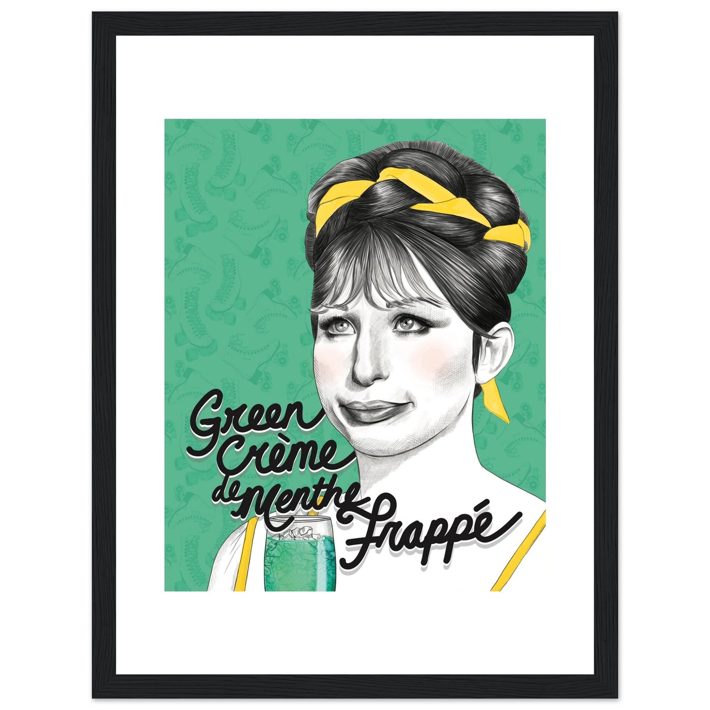 Green Crème de Menthe Frappé | Barbra Streisand | Funny Girl - Framed Poster