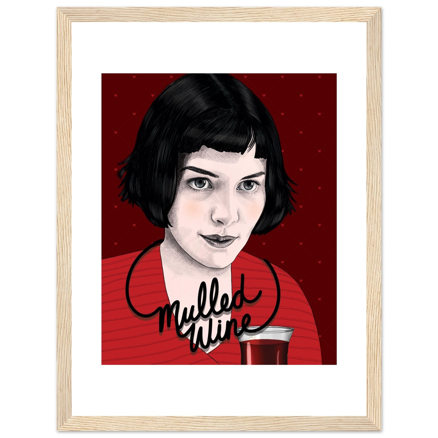 Mulled Wine | Audrey Tautou | Amélie - Framed Print