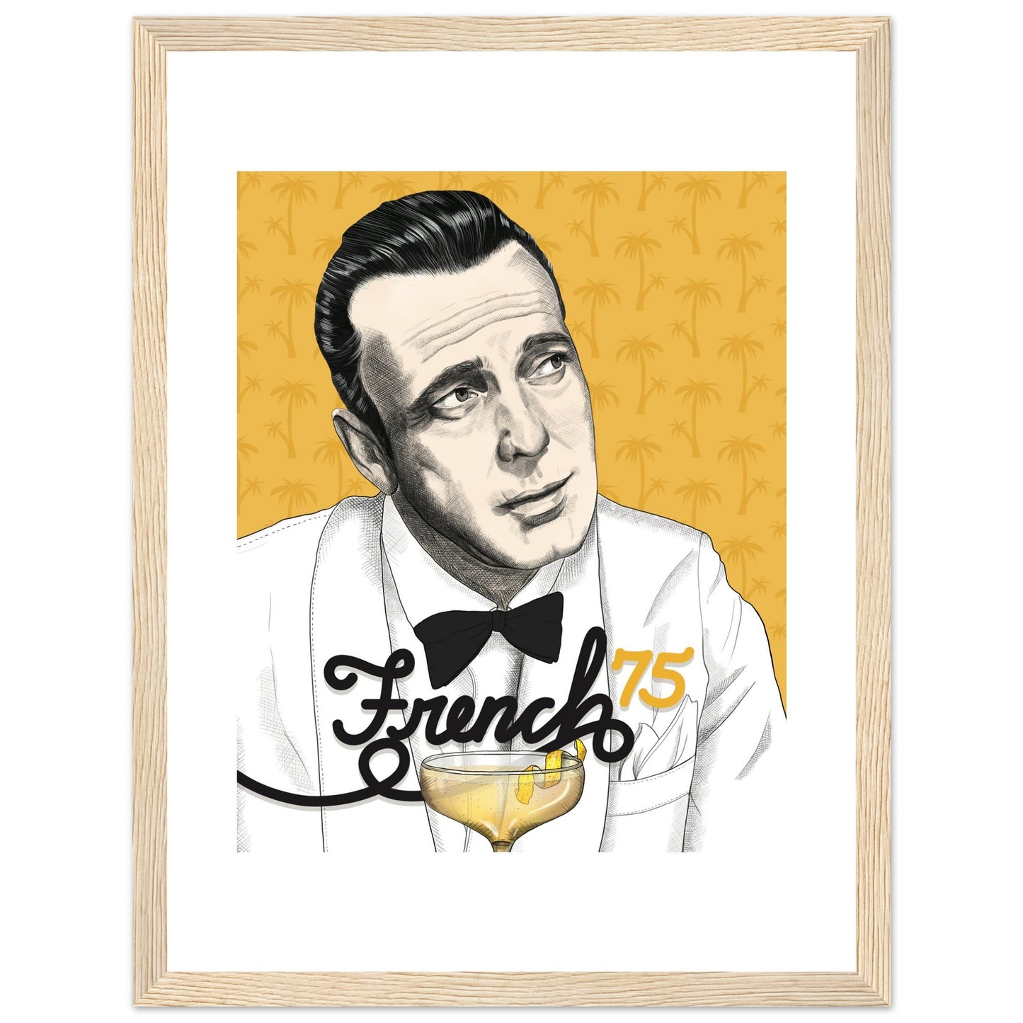 French 75 | Humphrey Bogart | Casablanca - Framed Poster