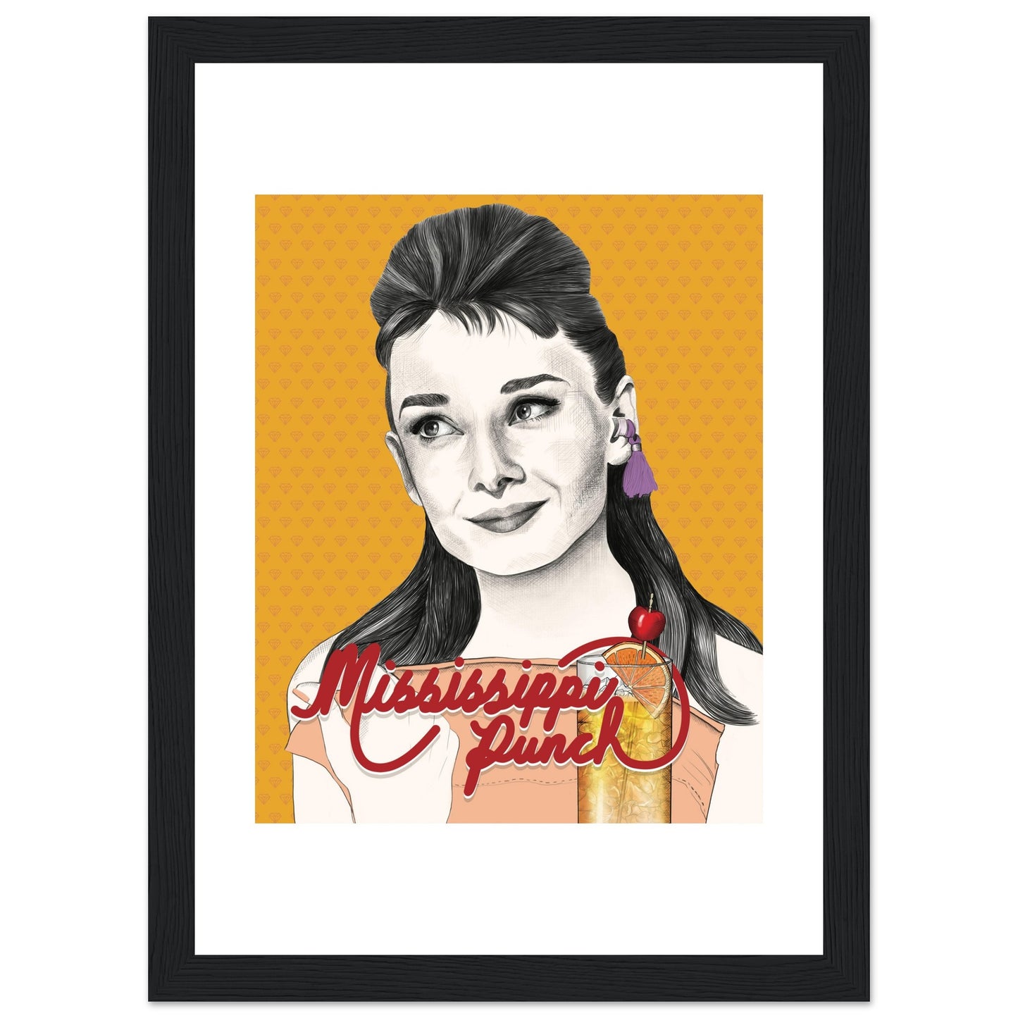 Mississippi Punch | Audrey Hepburn | Breakfast at Tiffany's - Framed Print