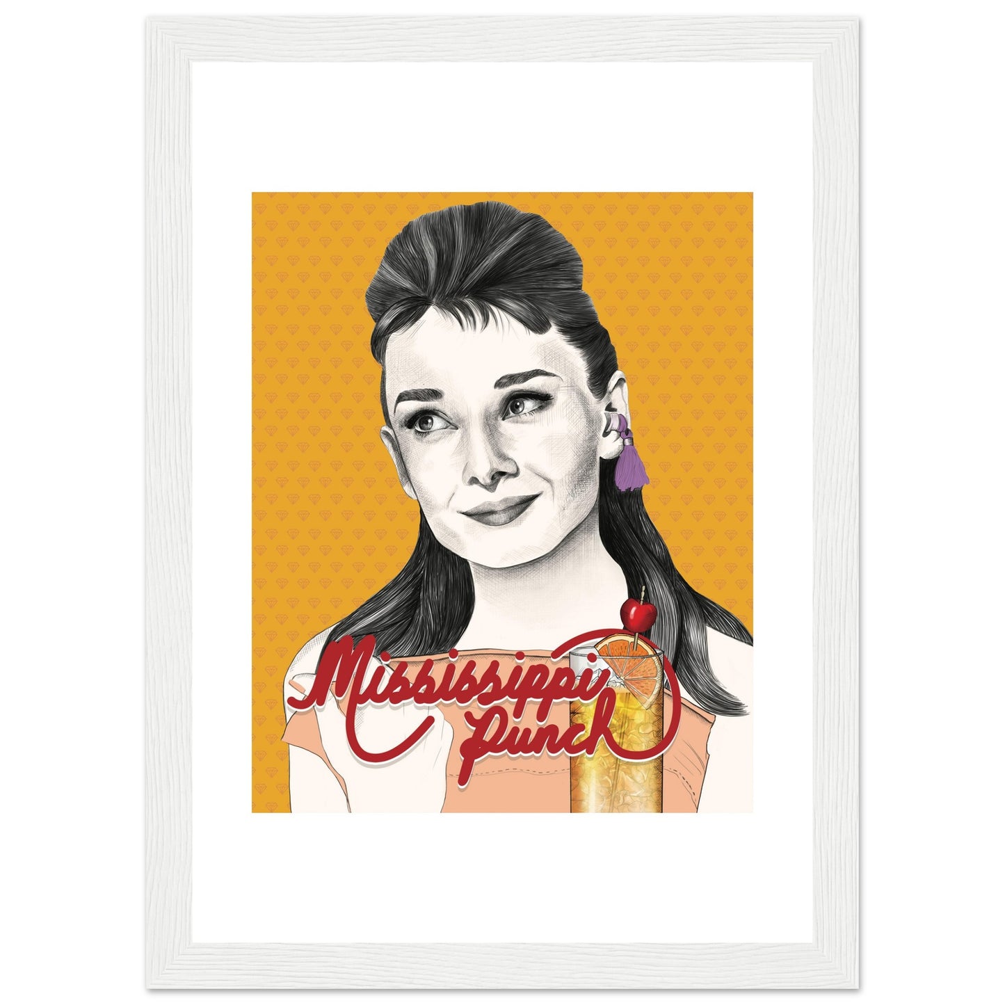 Mississippi Punch | Audrey Hepburn | Breakfast at Tiffany's - Framed Print