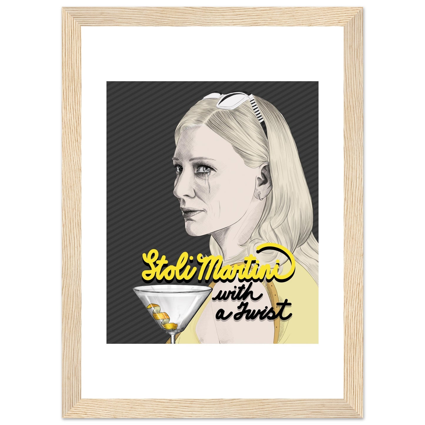 Stoli Martini with a Twist | Cate Blanchett | Blue Jasmine - Framed Print