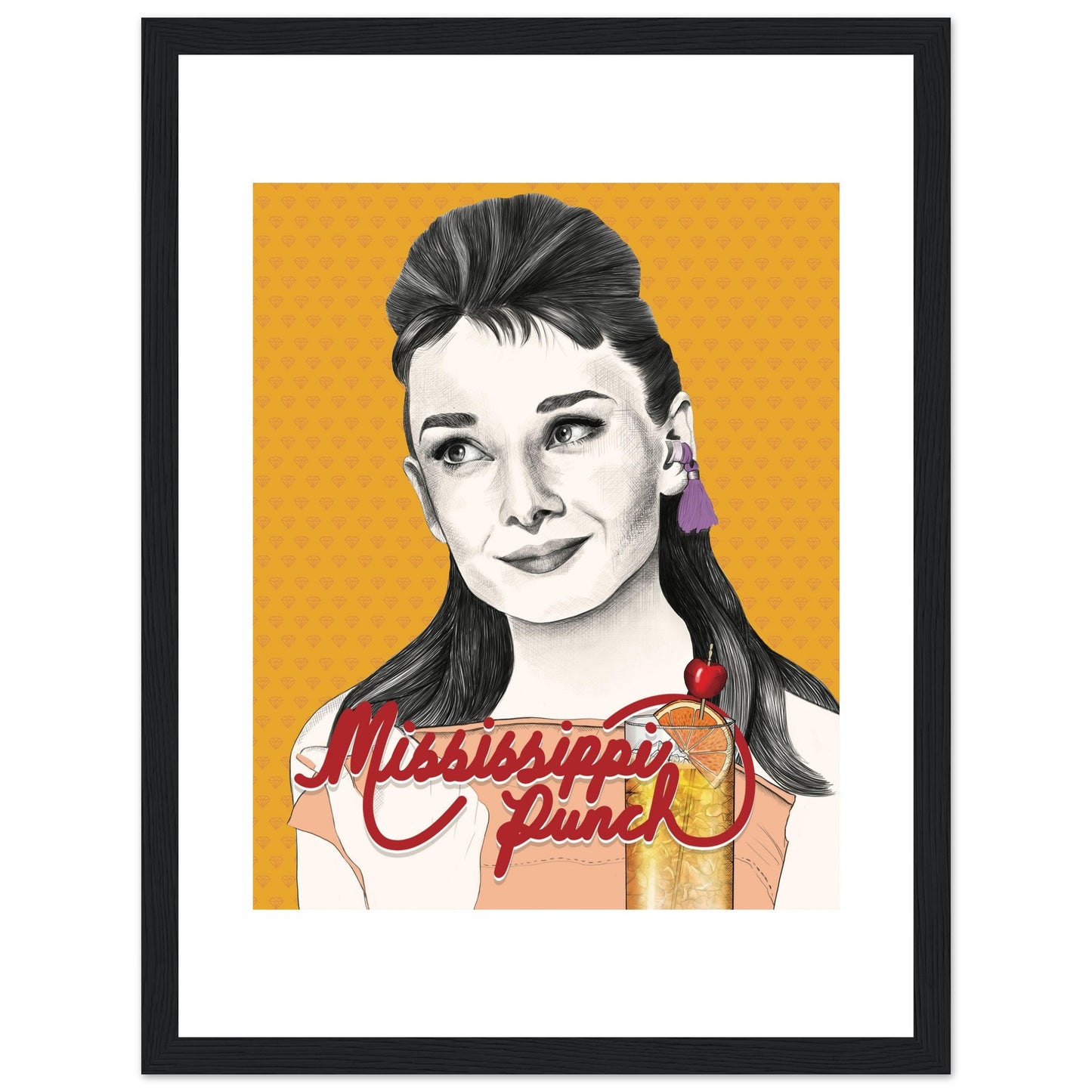 Mississippi Punch | Audrey Hepburn | Breakfast at Tiffany's - Framed Print