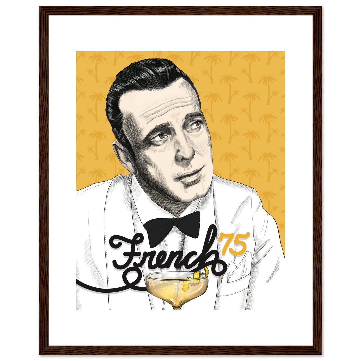 French 75 | Humphrey Bogart | Casablanca - Framed Poster