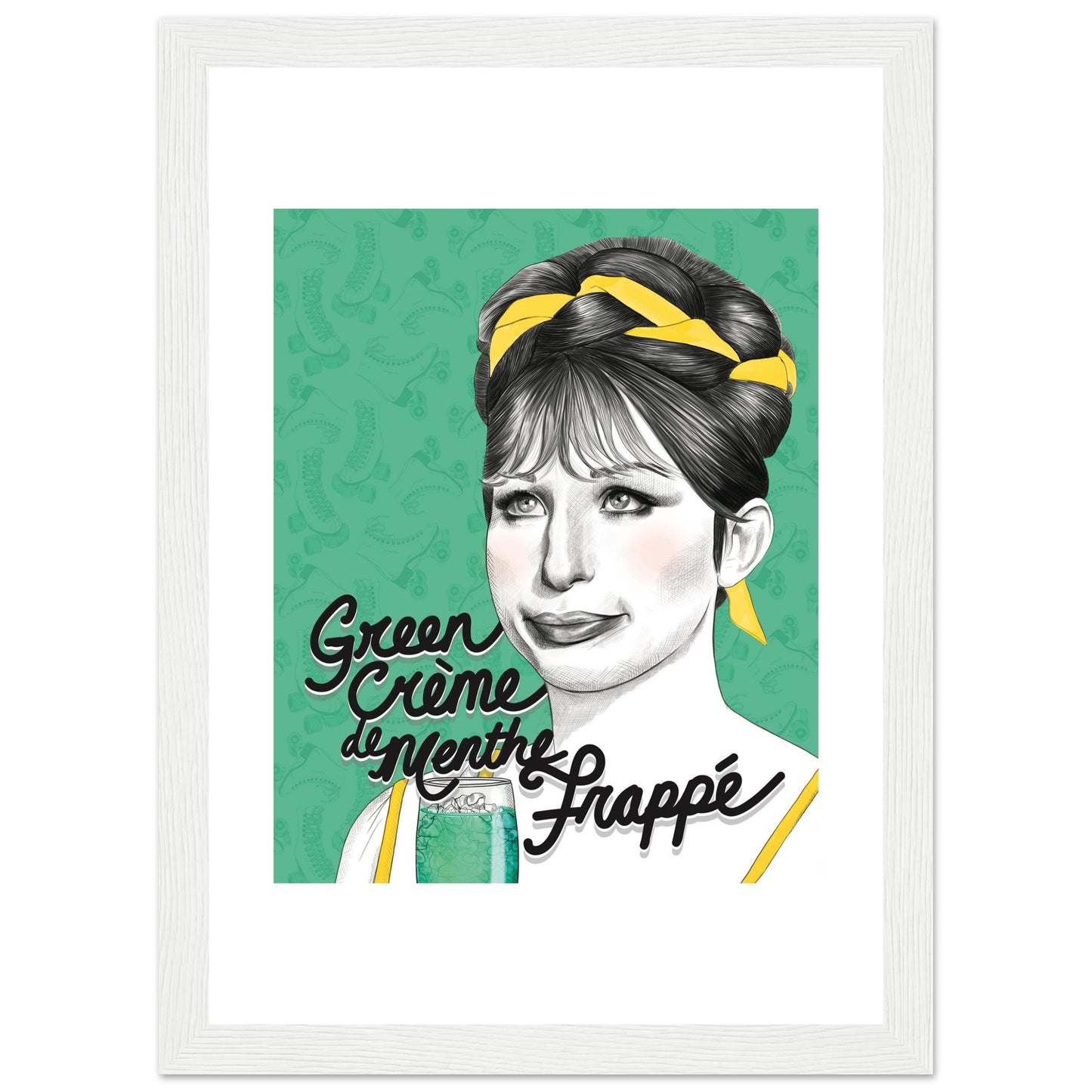 Green Crème de Menthe Frappé | Barbra Streisand | Funny Girl - Framed Poster