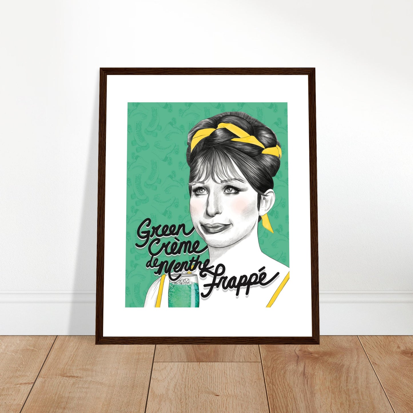 Green Crème de Menthe Frappé | Barbra Streisand | Funny Girl - Framed Poster