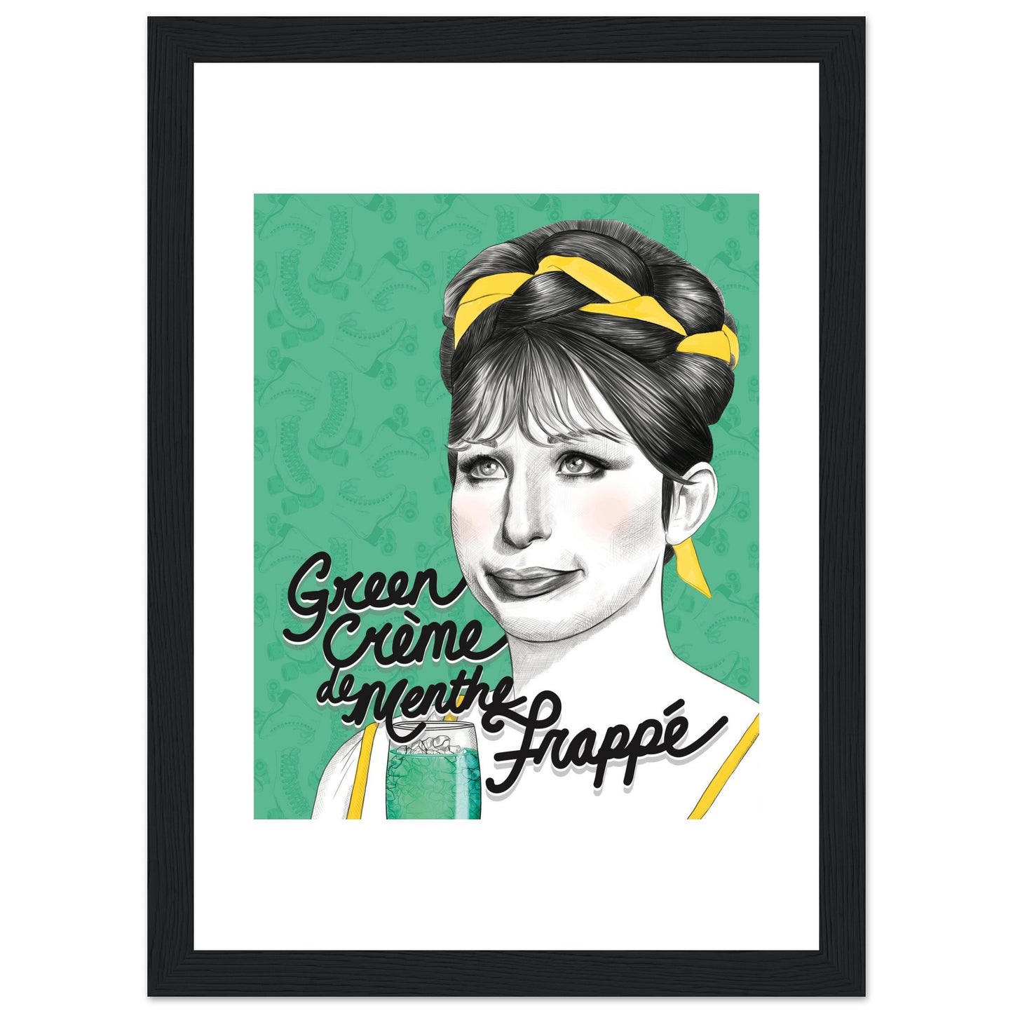 Green Crème de Menthe Frappé | Barbra Streisand | Funny Girl - Framed Poster