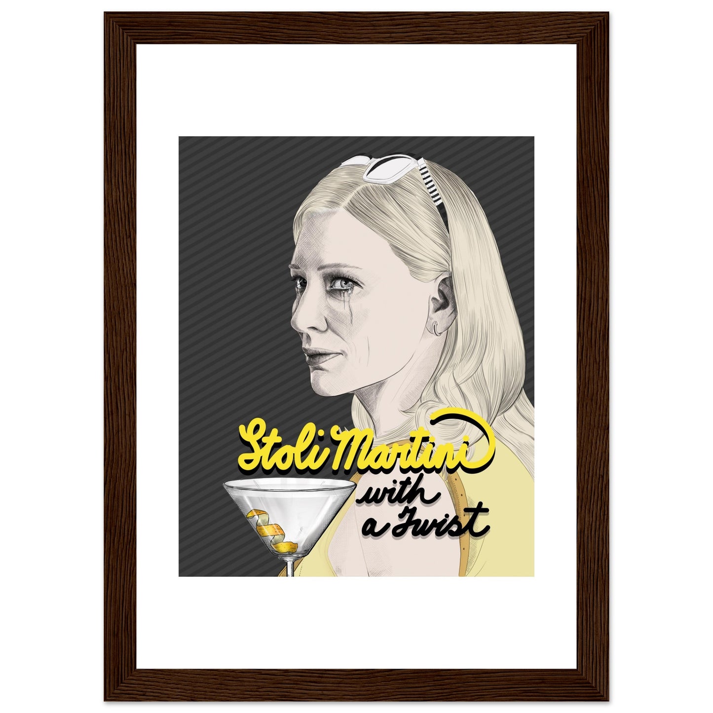 Stoli Martini with a Twist | Cate Blanchett | Blue Jasmine - Framed Print