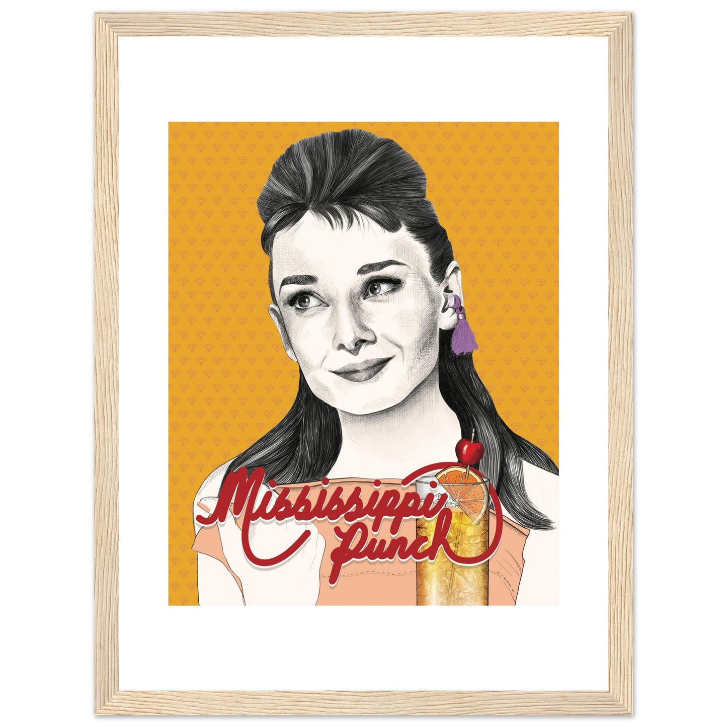 Mississippi Punch | Audrey Hepburn | Breakfast at Tiffany's - Framed Print