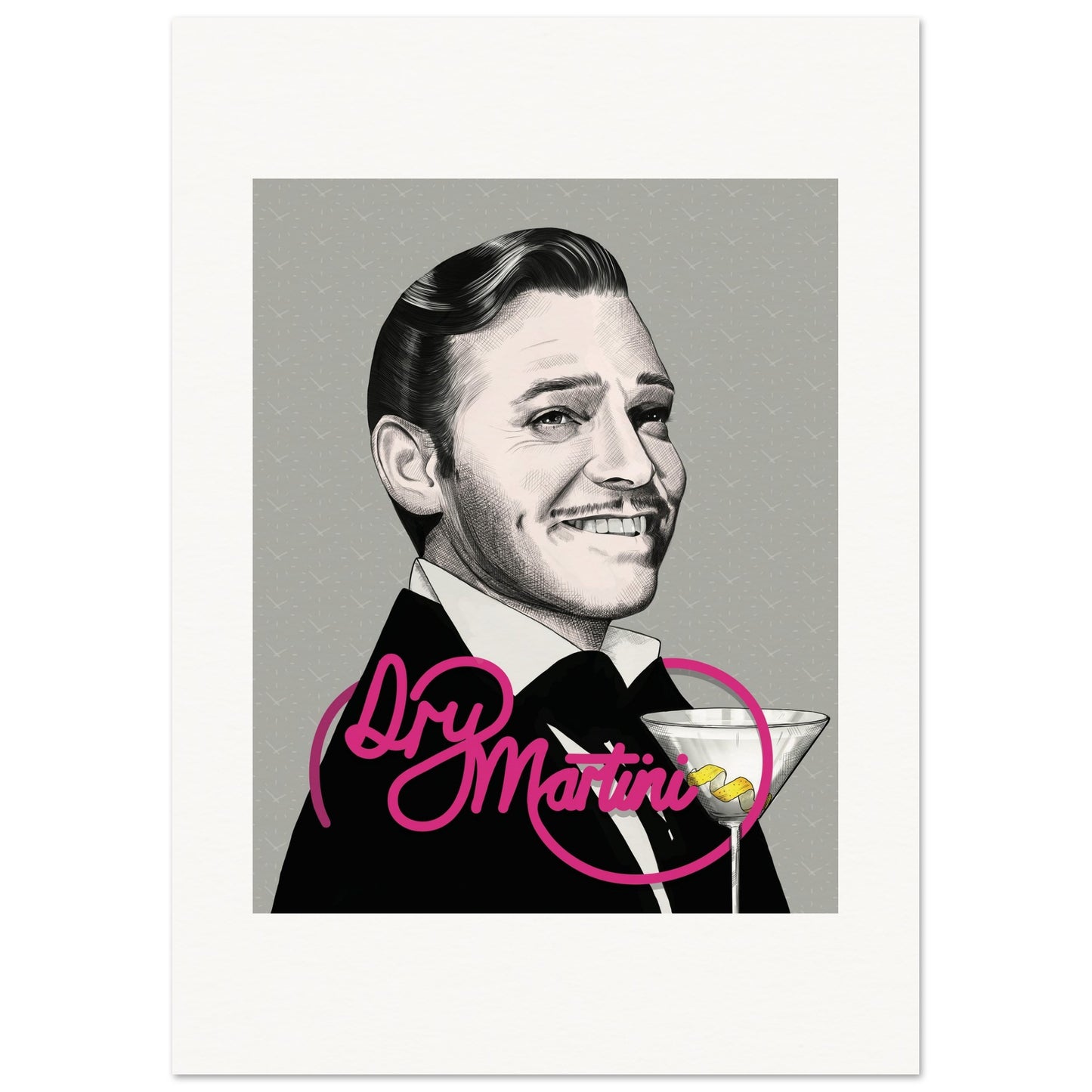 Dry Martini | Clark Gable | After Office Hours - Poster