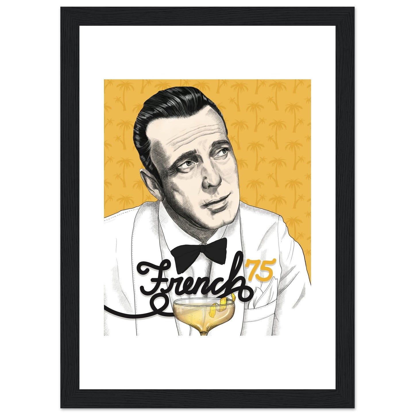 French 75 | Humphrey Bogart | Casablanca - Framed Poster