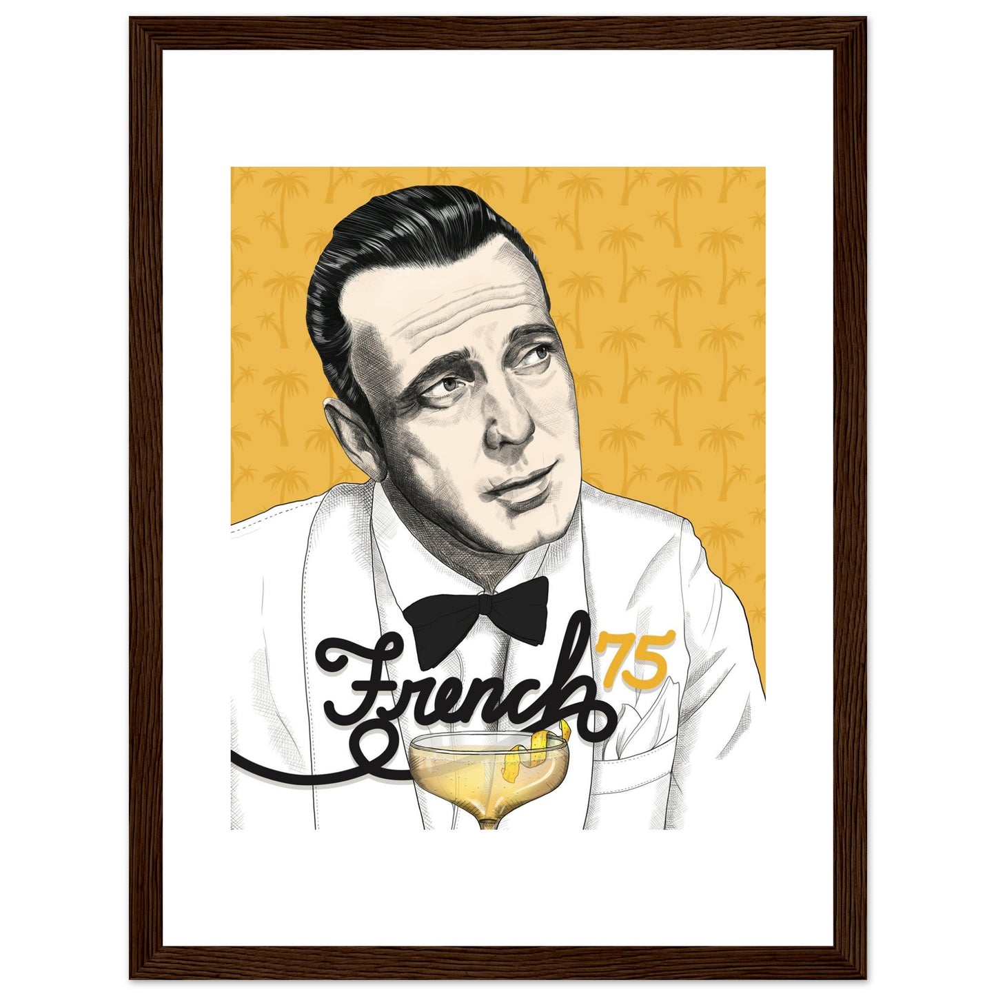 French 75 | Humphrey Bogart | Casablanca - Framed Poster