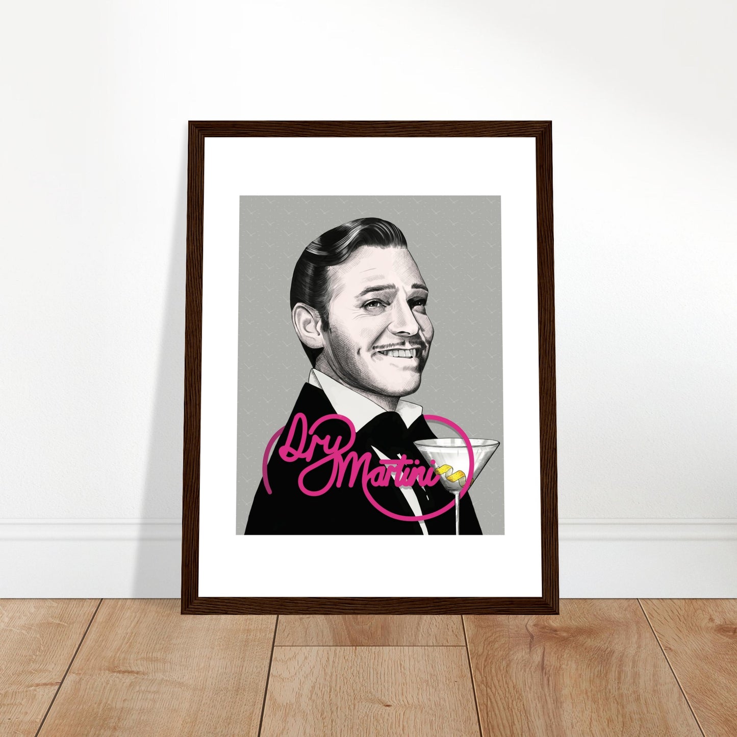 Dry Martini | Clark Gable | After Office Hours - Framed Poster