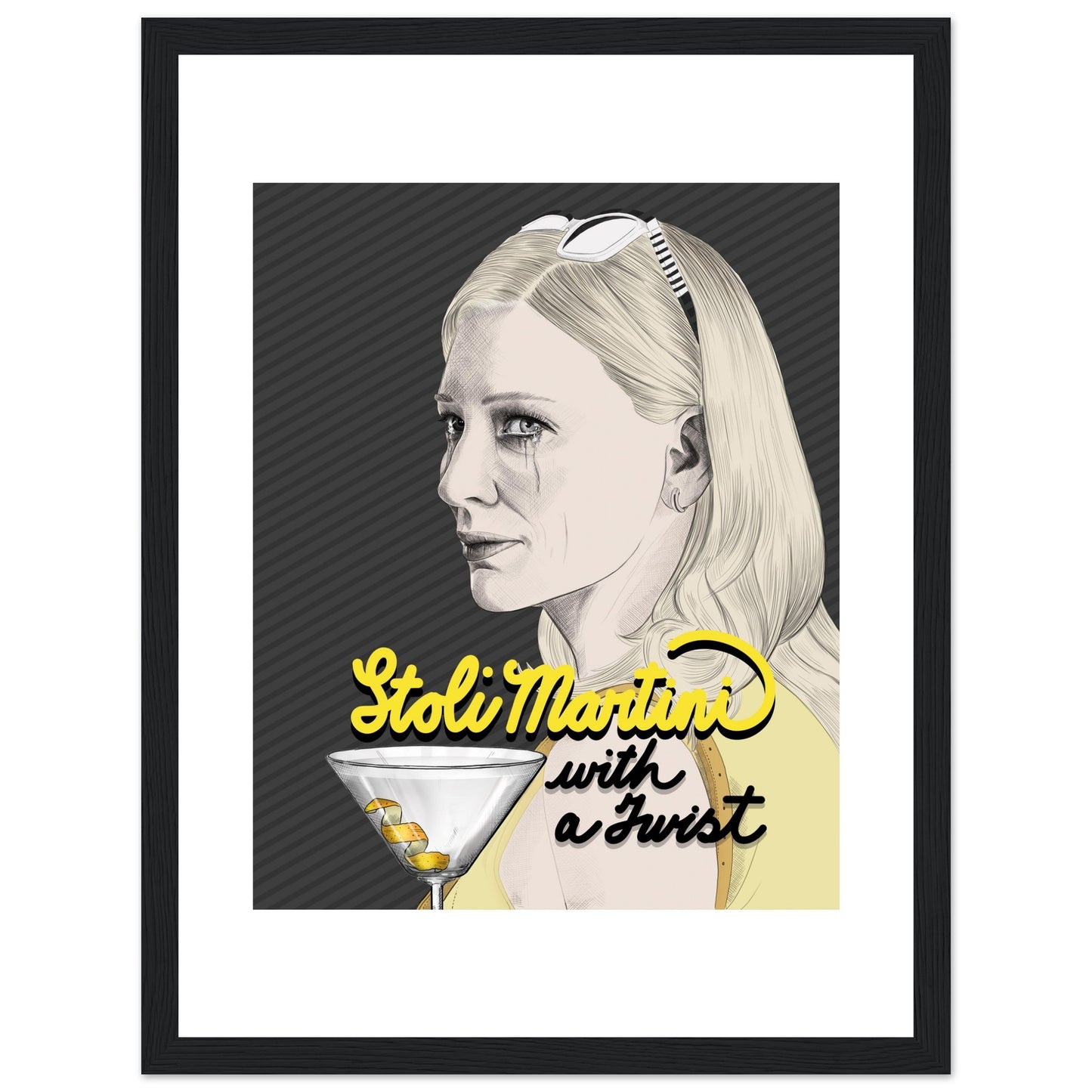 Stoli Martini with a Twist | Cate Blanchett | Blue Jasmine - Framed Print