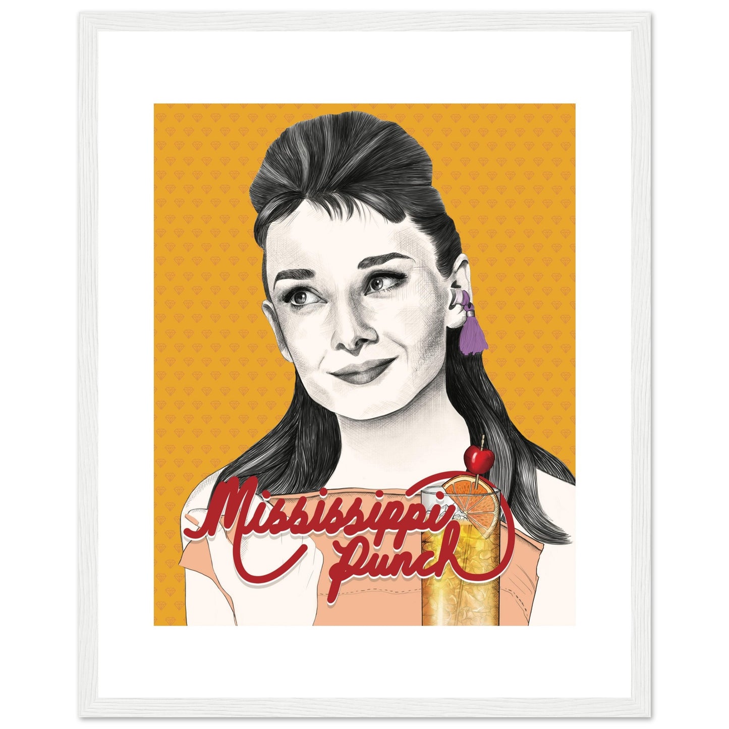 Mississippi Punch | Audrey Hepburn | Breakfast at Tiffany's - Framed Print