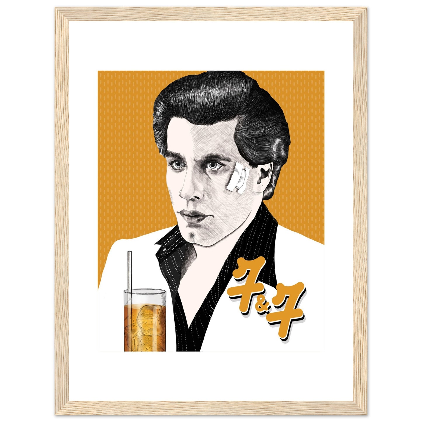 7&7 | John Travolta | Saturday Night Fever - Framed Poster