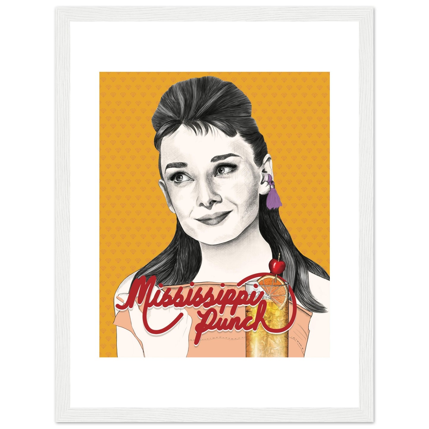 Mississippi Punch | Audrey Hepburn | Breakfast at Tiffany's - Framed Print