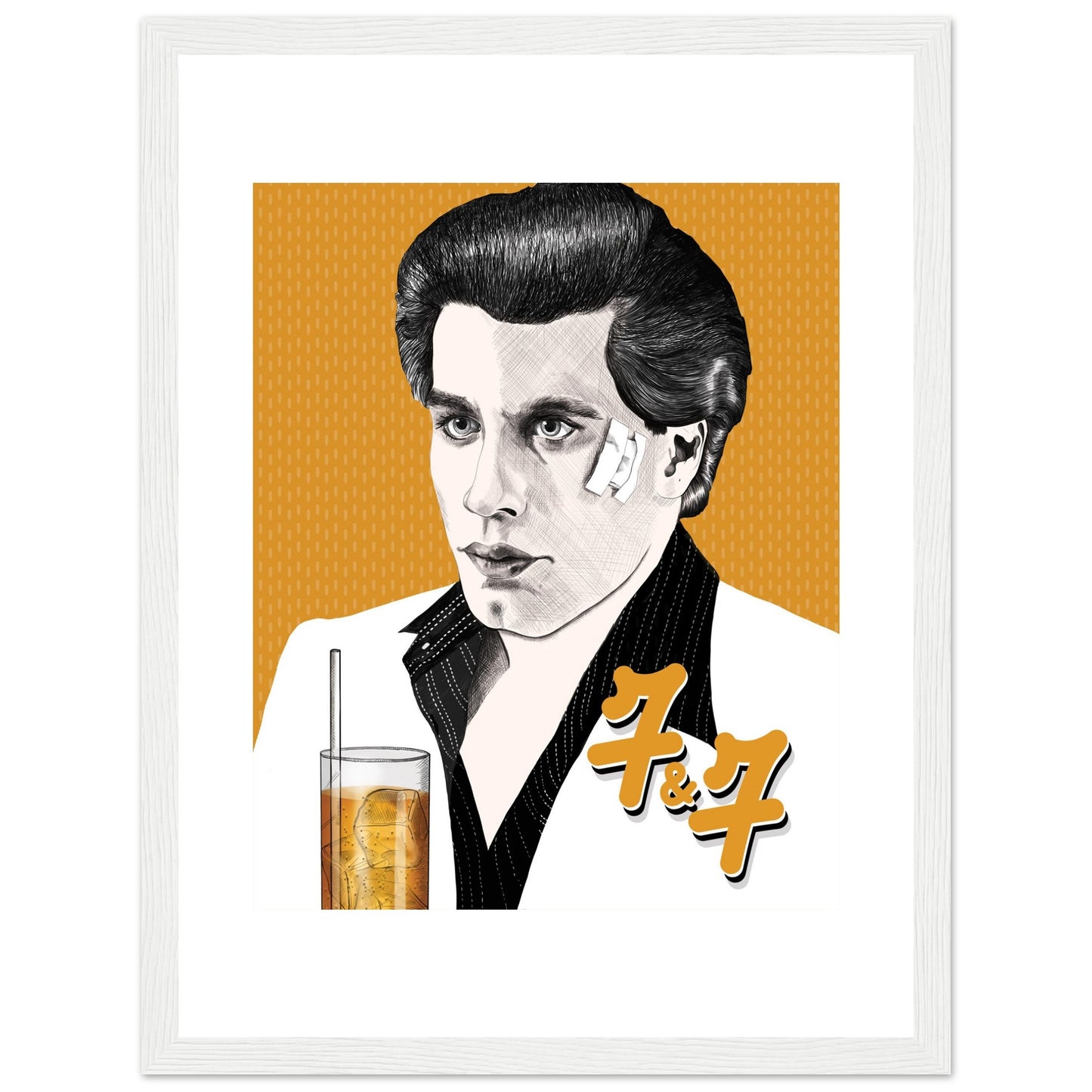 7&7 | John Travolta | Saturday Night Fever - Framed Poster