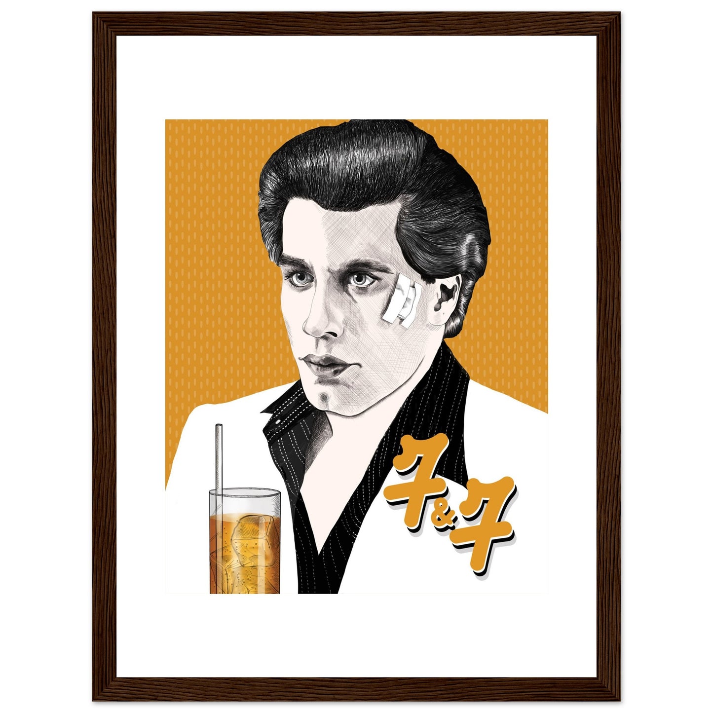 7&7 | John Travolta | Saturday Night Fever - Framed Poster