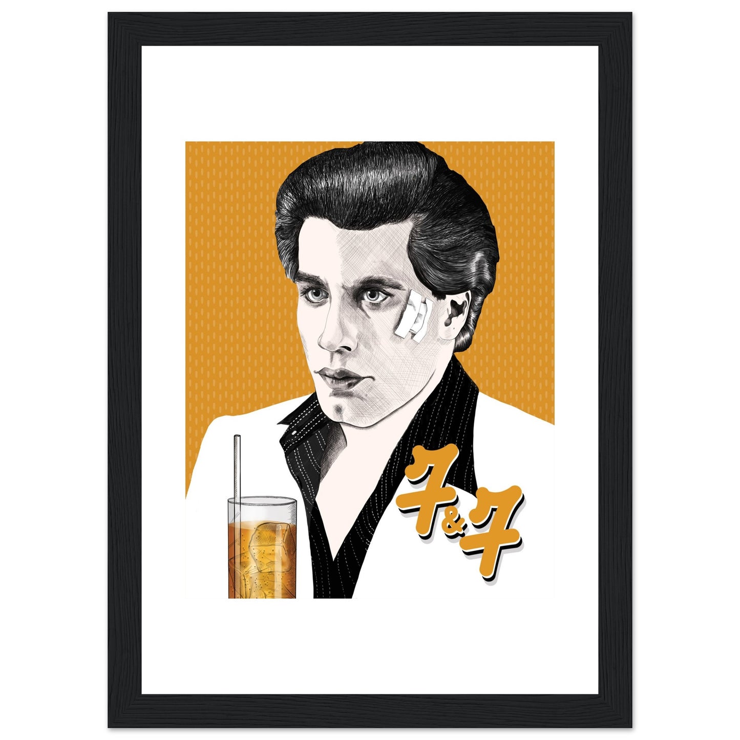 7&7 | John Travolta | Saturday Night Fever - Framed Poster