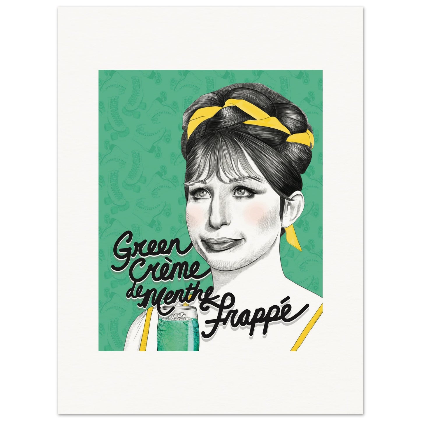 Green Crème de Menthe Frappé | Barbra Streisand | Funny Girl - Poster Print