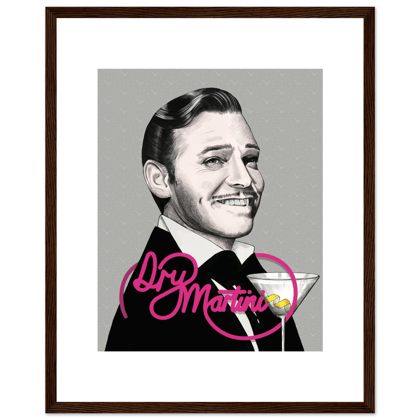 Dry Martini | Clark Gable | After Office Hours - Framed Poster