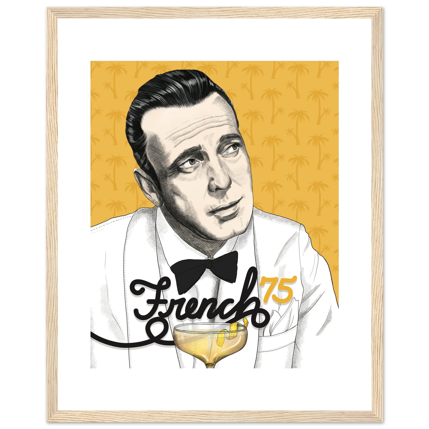 French 75 | Humphrey Bogart | Casablanca - Framed Poster