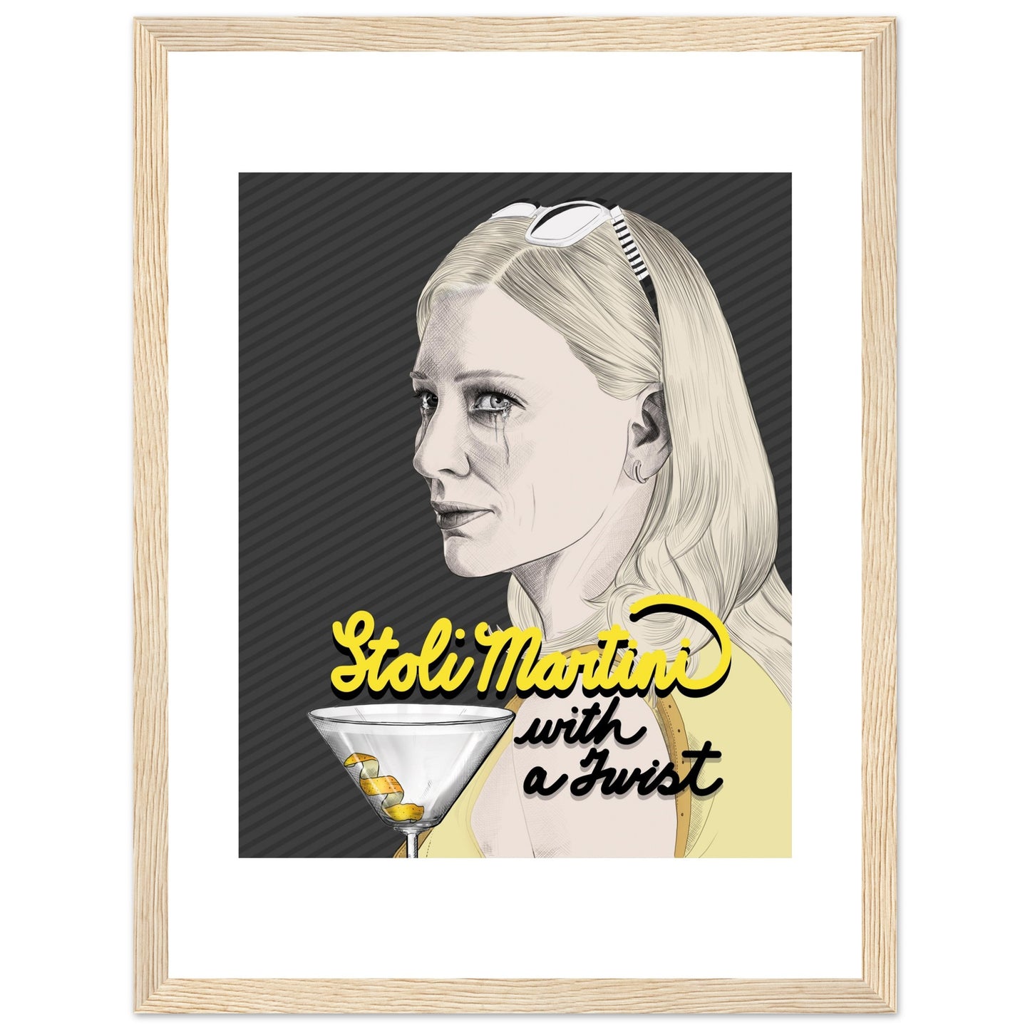 Stoli Martini with a Twist | Cate Blanchett | Blue Jasmine - Framed Print