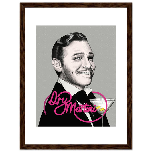 Dry Martini | Clark Gable | After Office Hours - Framed Poster