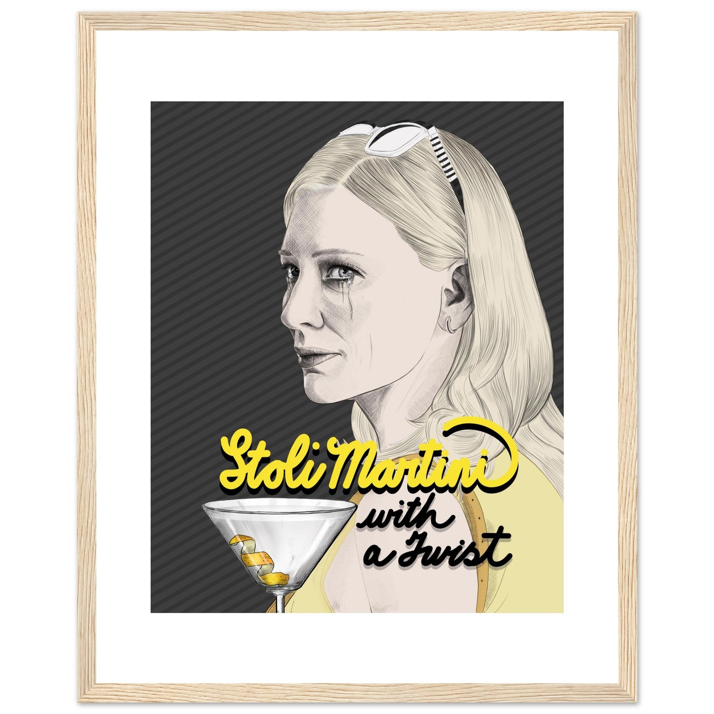 Stoli Martini with a Twist | Cate Blanchett | Blue Jasmine - Framed Print