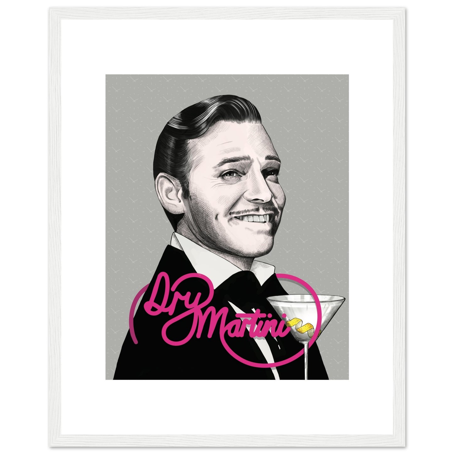 Dry Martini | Clark Gable | After Office Hours - Framed Poster