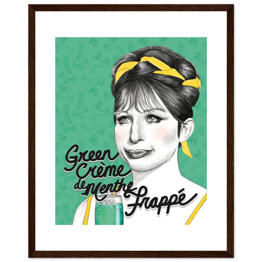 Green Crème de Menthe Frappé | Barbra Streisand | Funny Girl - Framed Poster